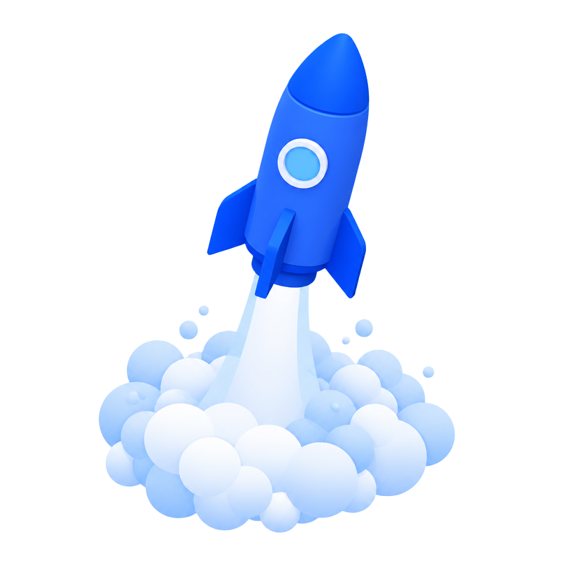 Isometric rocket illustration